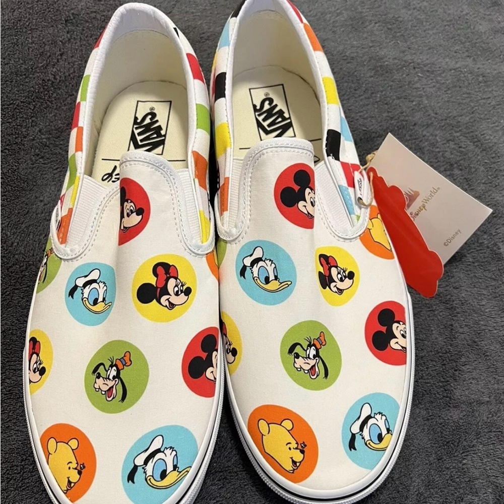 2022 Disney World 50th Anniversary Vans Slip on Sneaker Shoes M/10 (NWT) - Picture 2 of 4